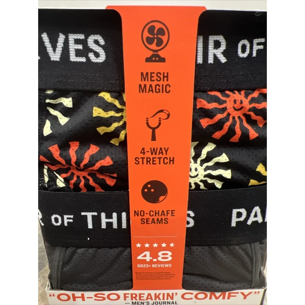Pair of Thieves Boxer Briefs Solar Rotations Super Fit Mesh Magic 2 Pack Small